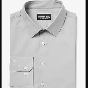 NWT Express XL 17-17.5 Extra Slim Solid Stretch 1MX Dress Shirt